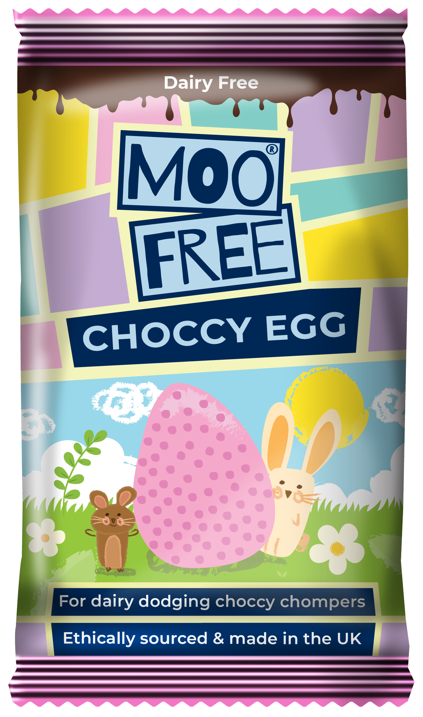 Easter: Dairy Free &amp; Vegan, Choccy Chums Egg Shaped Bar 15g