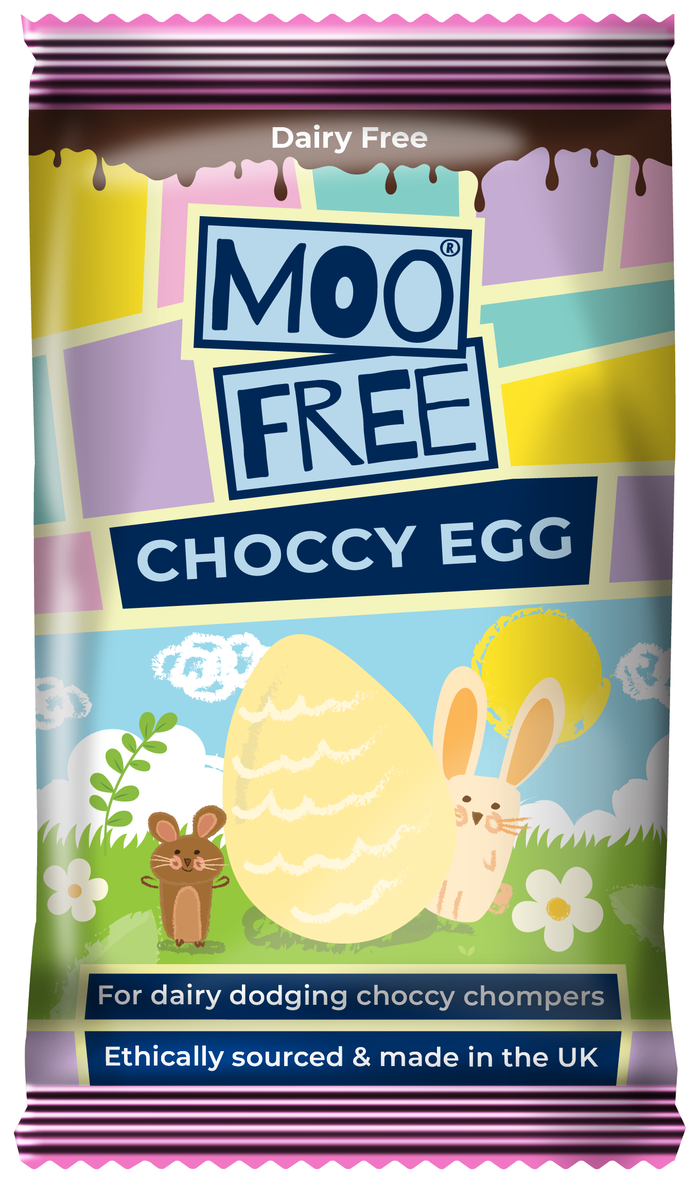 Easter: Dairy Free &amp; Vegan, Choccy Chums Egg Shaped Bar 15g