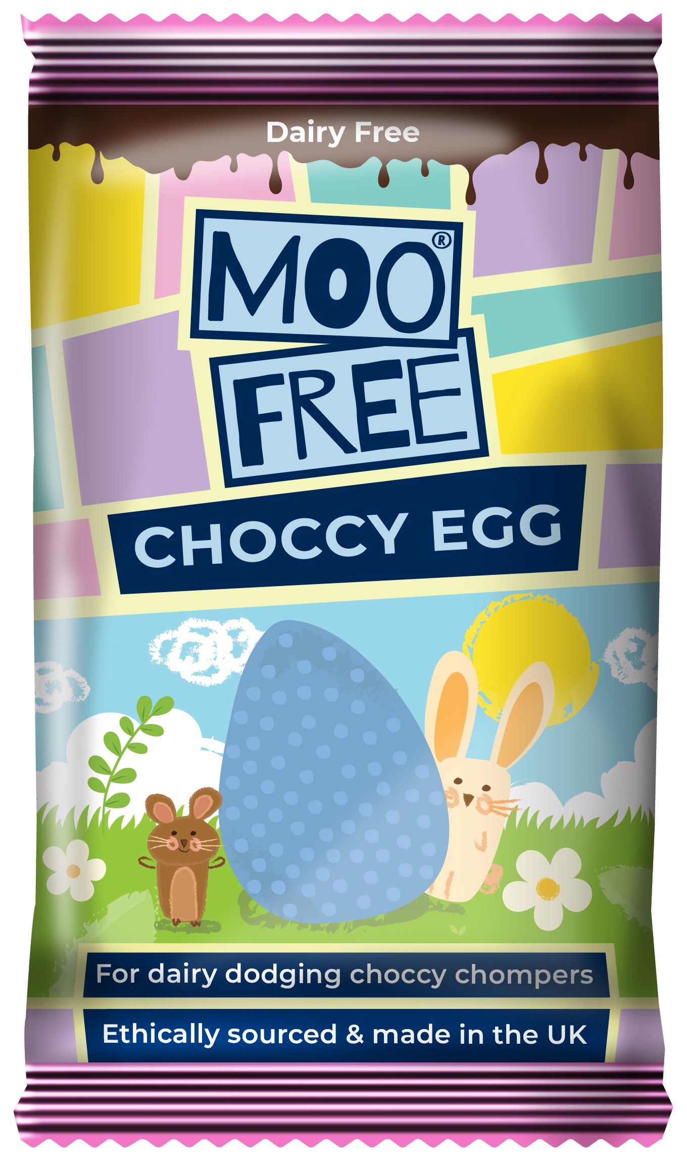 Easter: Dairy Free &amp; Vegan, Choccy Chums Egg Shaped Bar 15g