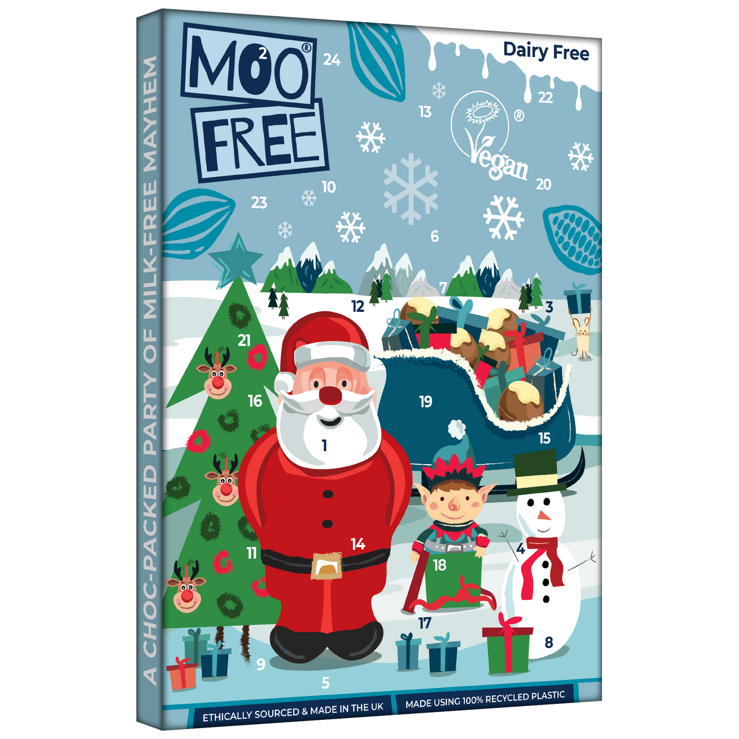 Moo Free white dairy free chocolate advent calendar