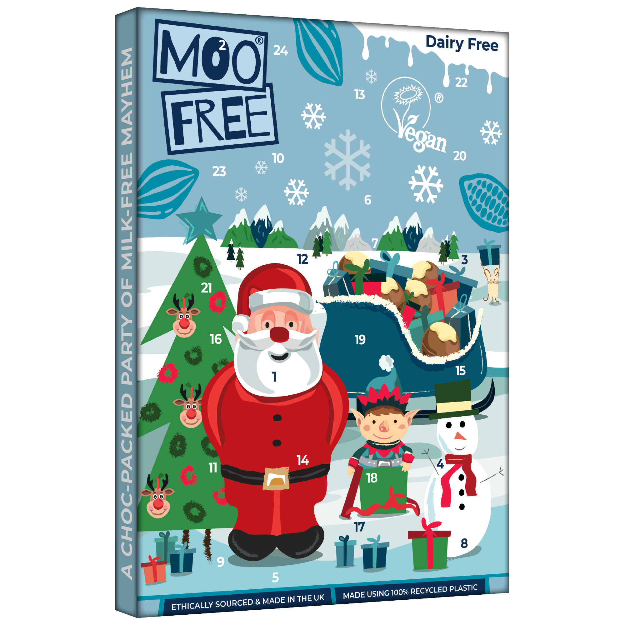 Moo Free white dairy free chocolate advent calendar