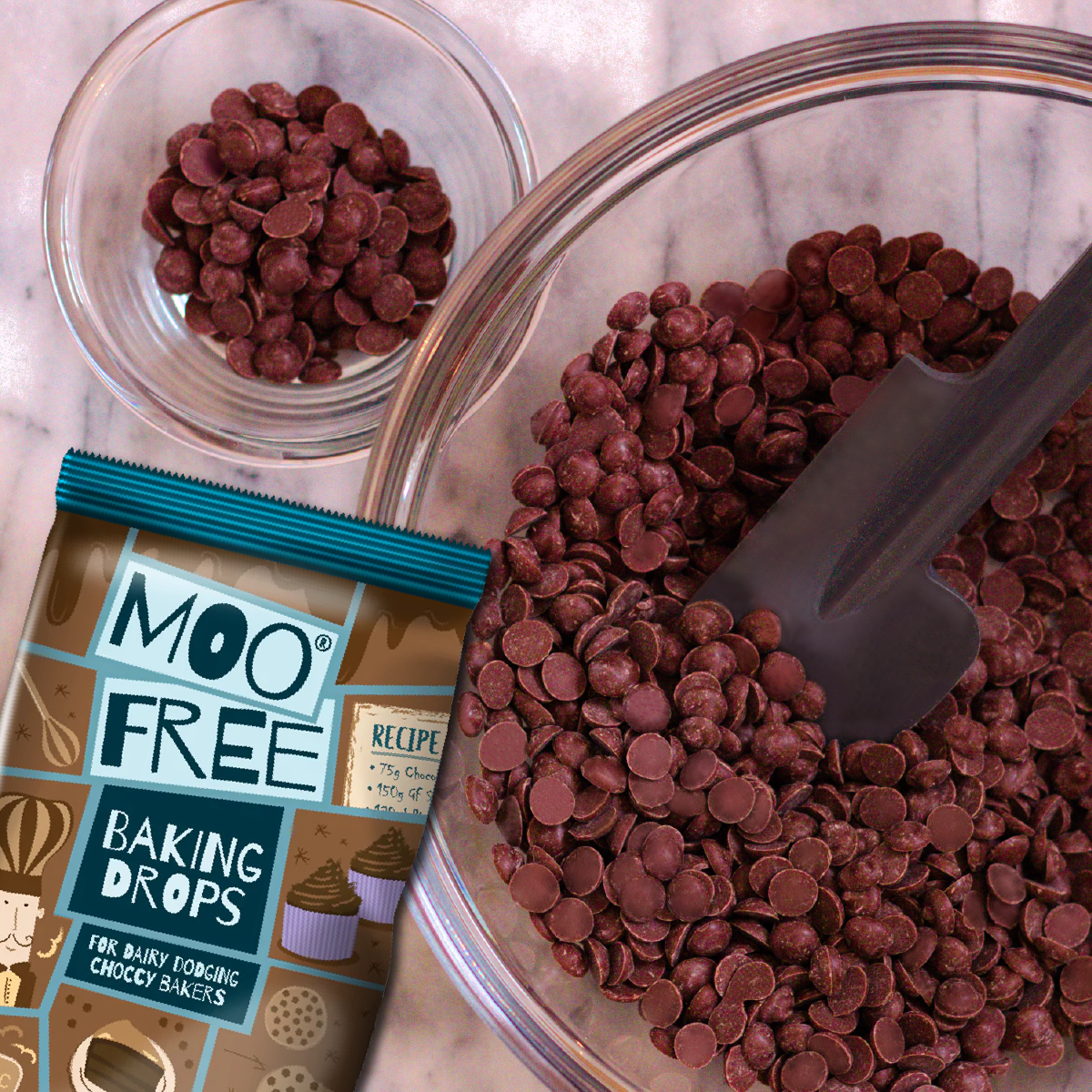 Baking Dairy Free &amp; Vegan Milk Chocolate Baking Drops x 2