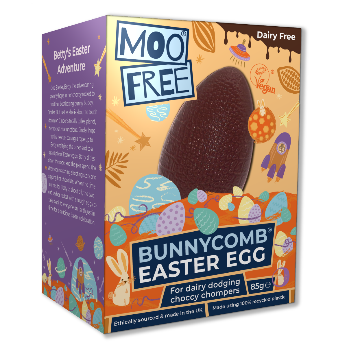 Easter: Free-From &amp; Vegan Bunnycomb Easter Egg (85g)