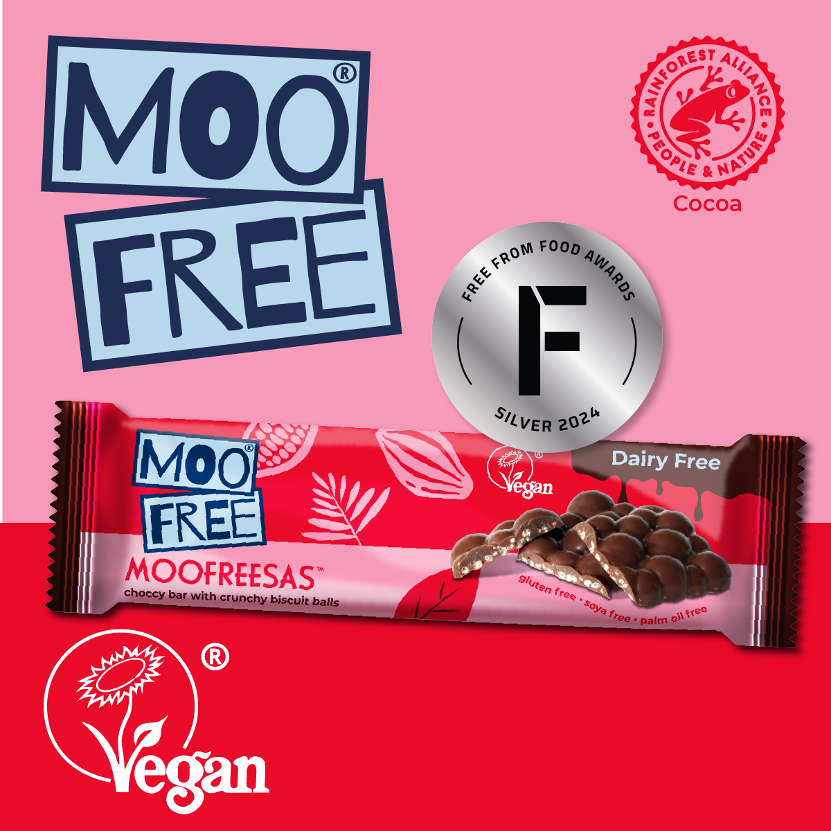 Snack Bars: Dairy Free &amp; Vegan Moofreesas Chocolate Bars (35g)