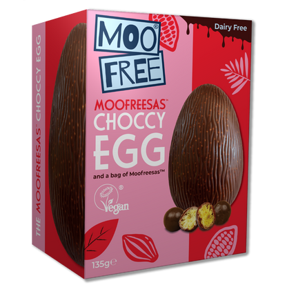 Easter: Dairy Free &amp; Vegan Moofreesas Easter Egg with Bag of Moofreesas (135g)