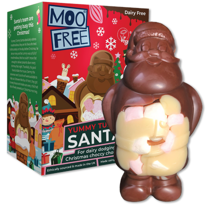 Christmas: Free-From Yummy Tummy Santa Milk &amp; White Chocolate Shape With Marshmallows